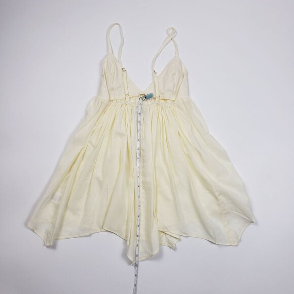 We Wore What Flowy Triangle Cami Womens XS Ivory Poplin/Voile Casual Summer Top - Picture 8 of 16